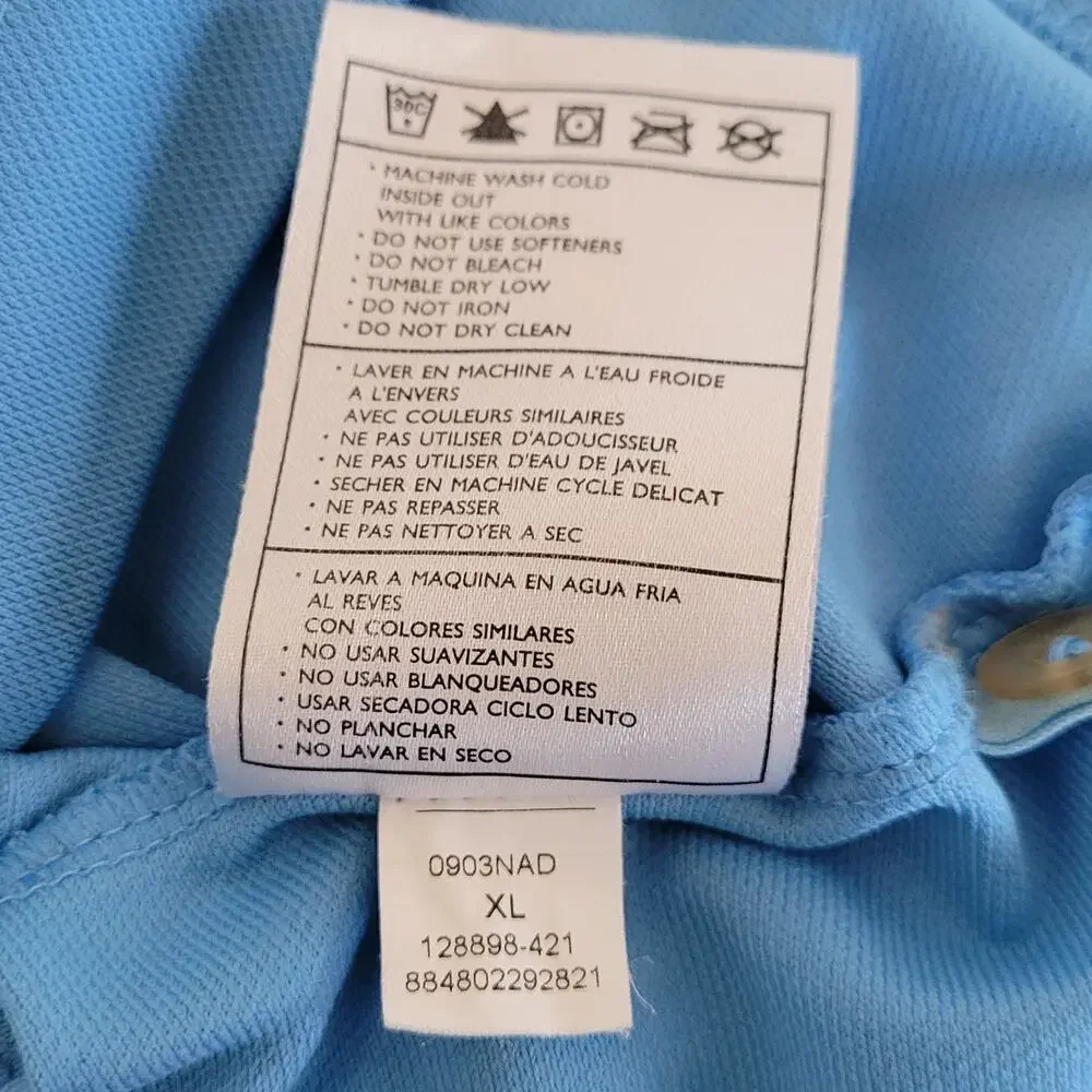 Nike Golf Nike Fit Dry Polo Shirt Blue Men's XL Travel Vacation‎ Tropical Beach